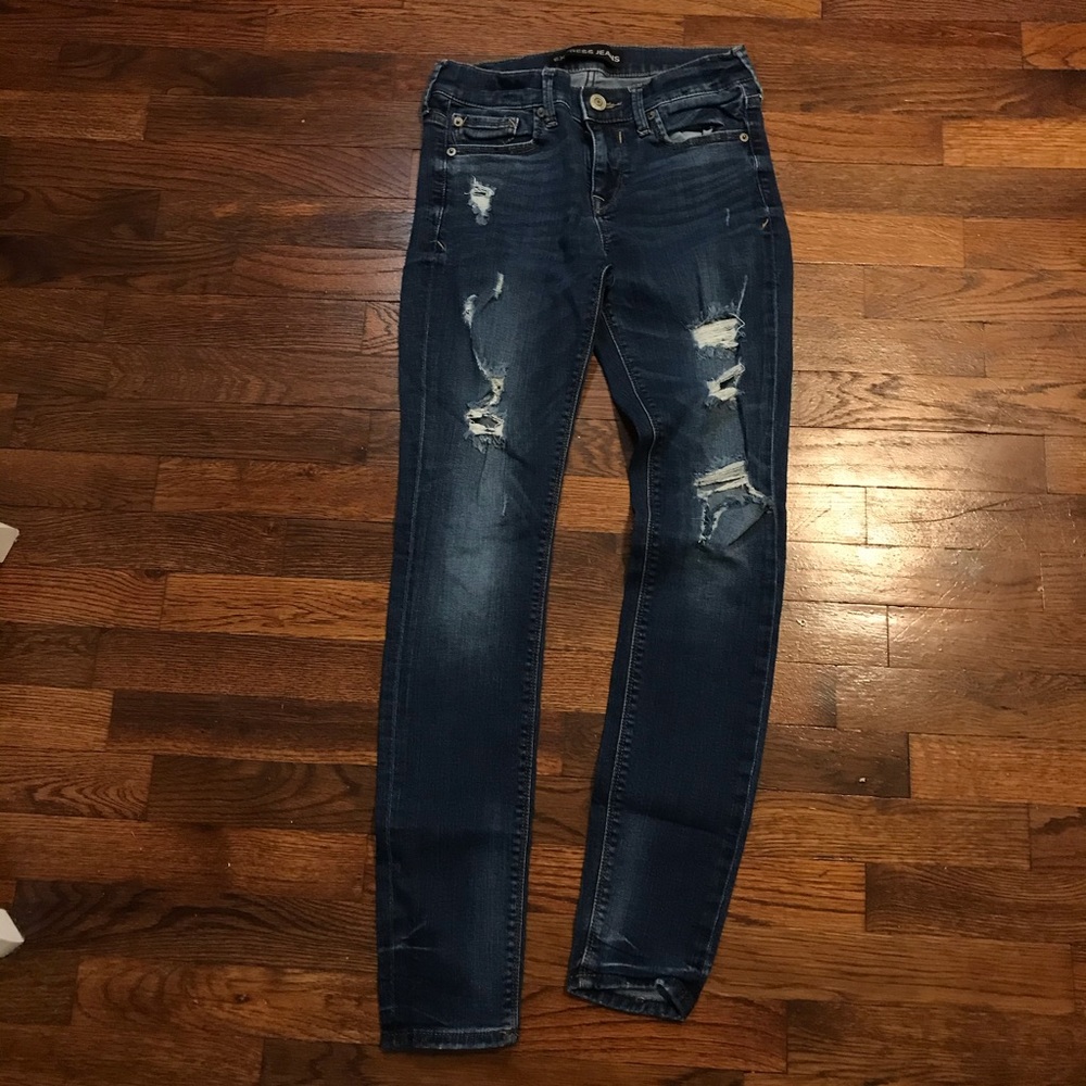 🌵Express Distress Jean Leggings SZ 2R